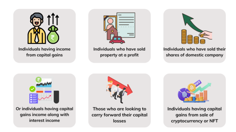 ITR Filing for Income from Capital Gains